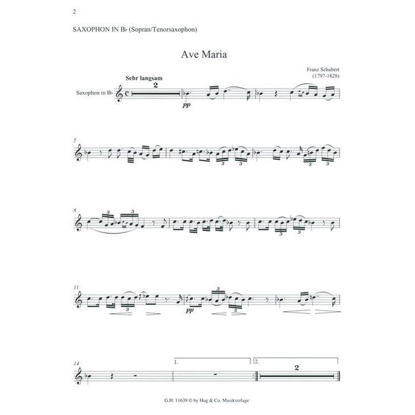 Edition Hug Classic Standards for Sax