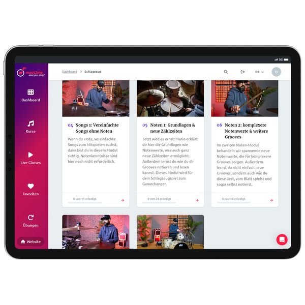 music2me Drums - 3 Months Access