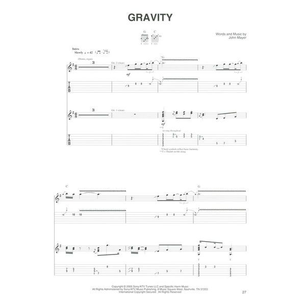 Cherry Lane Music Company John Mayer Continuum