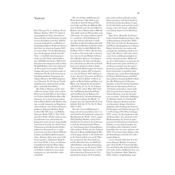 Henle Verlag Brahms Sonate e-moll Cello