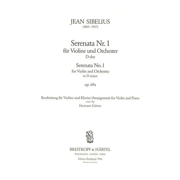 Breitkopf & Hrtel Sibelius Serenata D-Dur Violin