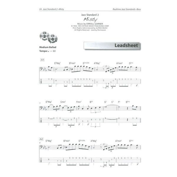 Alfred Music Publishing Realtime Jazz Standards Bass