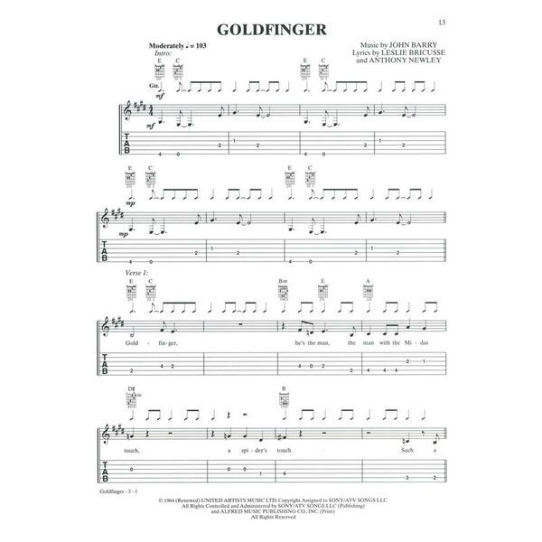 Alfred Music Publishing James Bond Collection Guitar