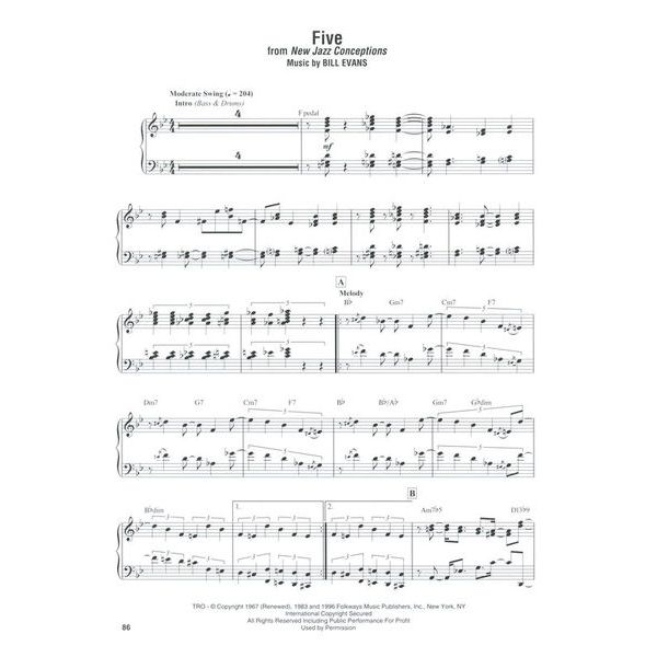 Hal Leonard Bill Evans Omnibook Piano