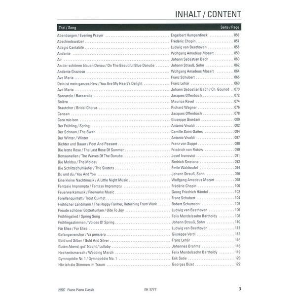Hage Musikverlag Piano Classic Easy