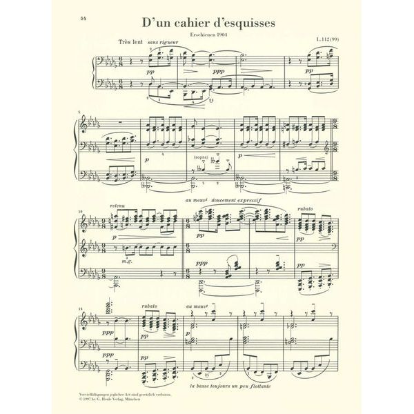 Henle Verlag Debussy Klavierwerke 2