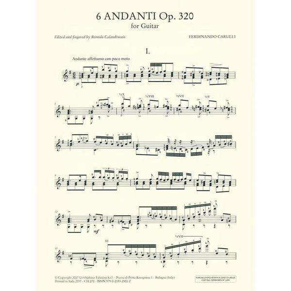 UT Orpheus Edizioni Carulli 6 Andanti