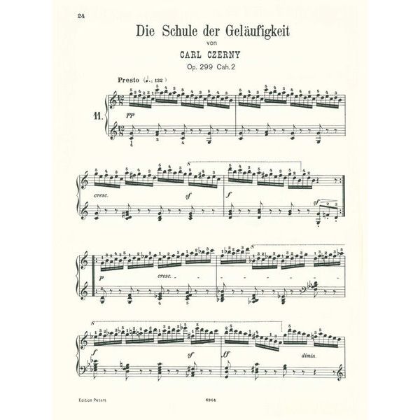 Edition Peters Czerny Schule der Gelufigkeit