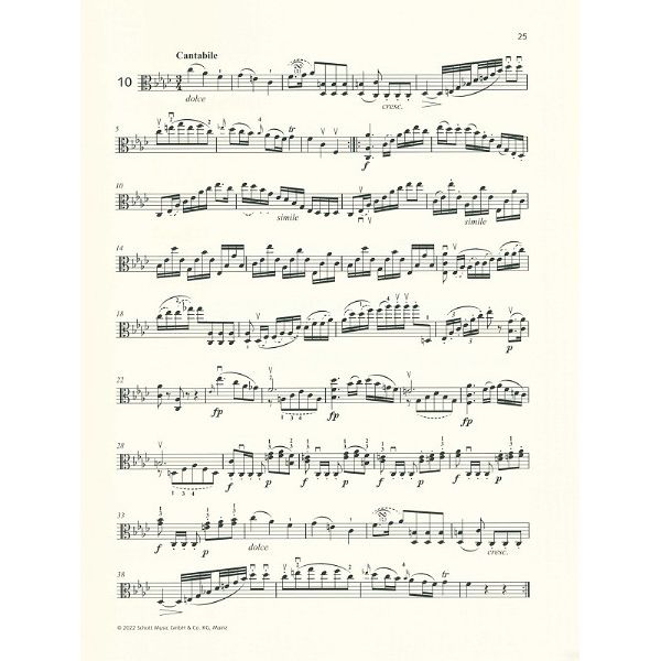 Schott Hoffmeister 12 Etüden Viola
