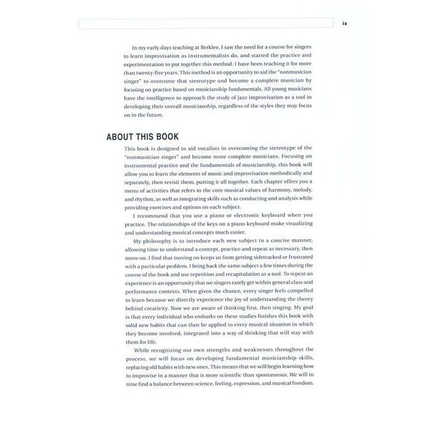 Berklee Press Jazz Vocal Improvisation