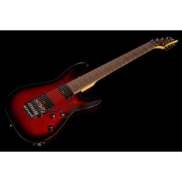 Schecter Demon 7 FR Crimson Red Burst
