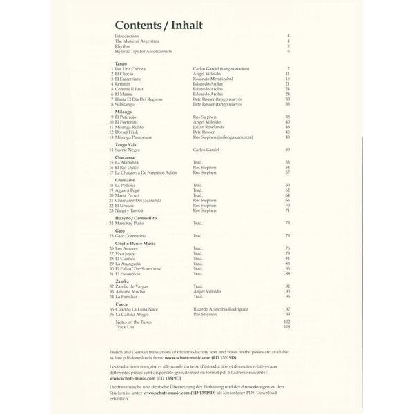 Schott Tango Folk Accordion