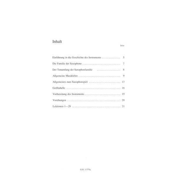 Edition Hug Iwan Roth Schule Saxophon 1