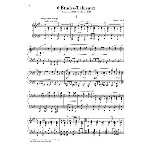 Henle Verlag Rachmaninow tudes-Tableaux