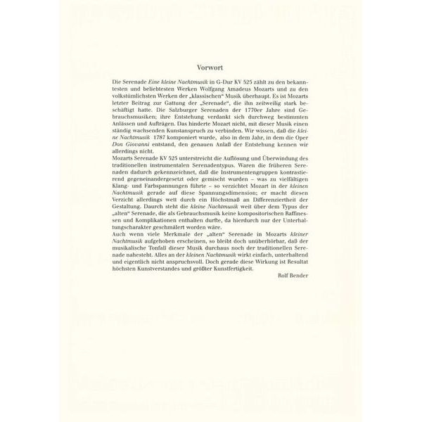 Schott Mozart Kleine Nachtmusik Piano