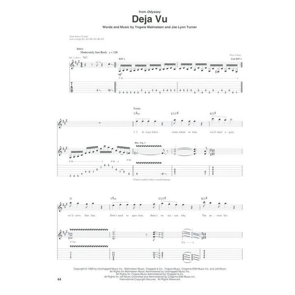 Hal Leonard Yngwie Malmsteen Anthology