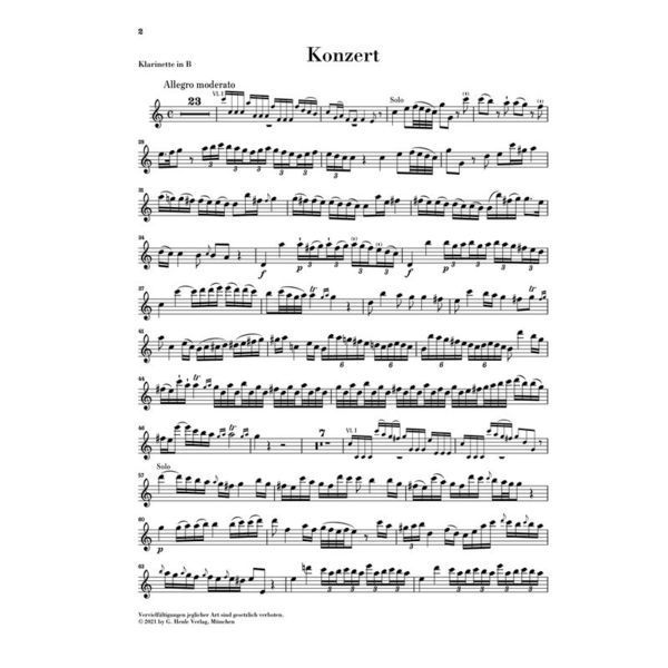 Henle Verlag Stamitz Klarinettenkonzert