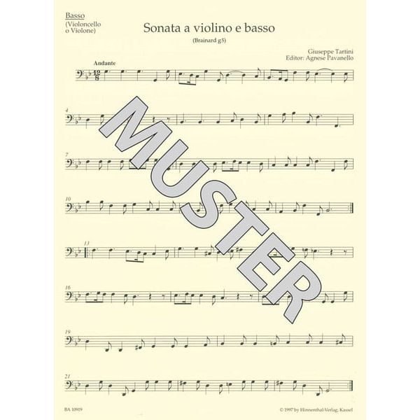 Brenreiter Tartini Sonate g-Moll Violin