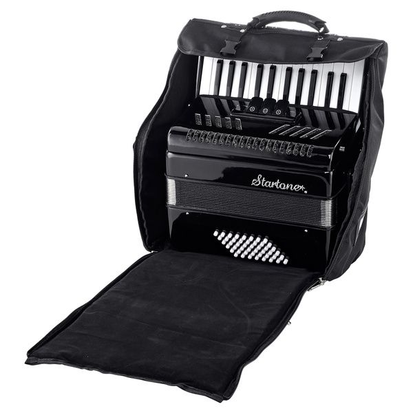 Startone Piano Accordion 48 Black MKII