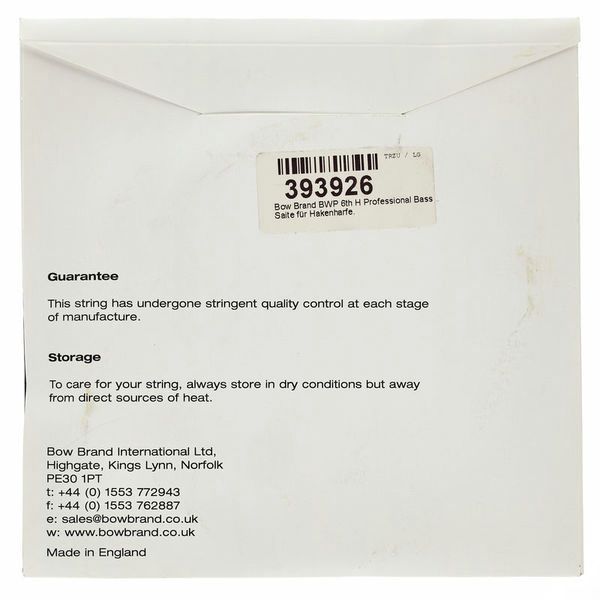 Bow Brand BWP 6th B Harp Bass Wire No.39