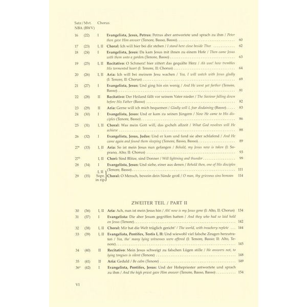 Brenreiter Bach Matthus-Passion