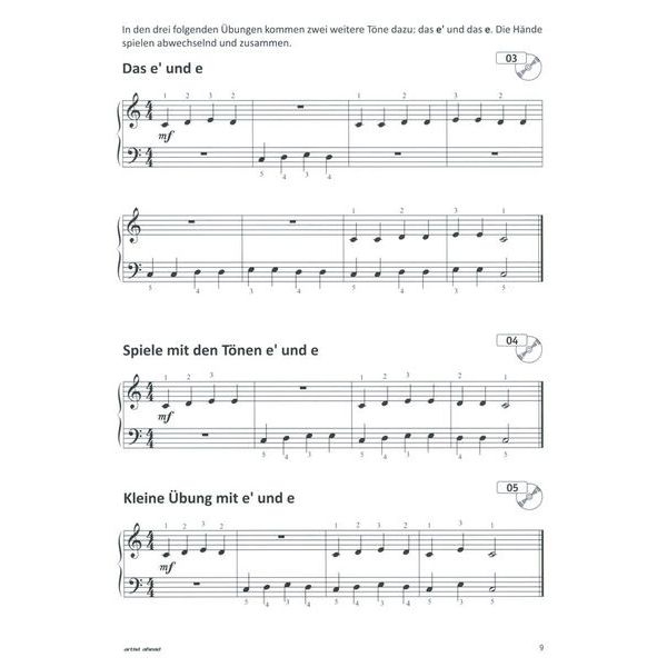 Artist Ahead Musikverlag Allerersten Fingerübungen
