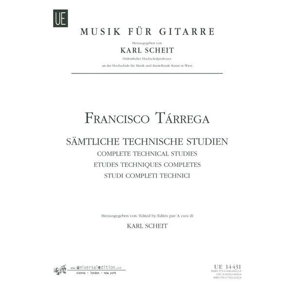 Universal Edition Tárrega Technische Studien