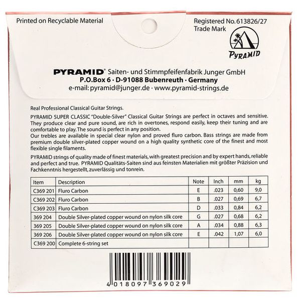 Pyramid Super Classic Carbon NT