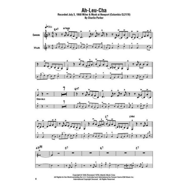 Hal Leonard Cannonball Adderley Omnibook C