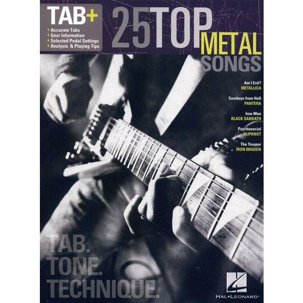 Hal Leonard Tab+25 Top Metal Songs