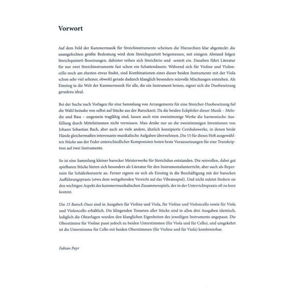 Ricordi Barock-Duos Violine und Cello