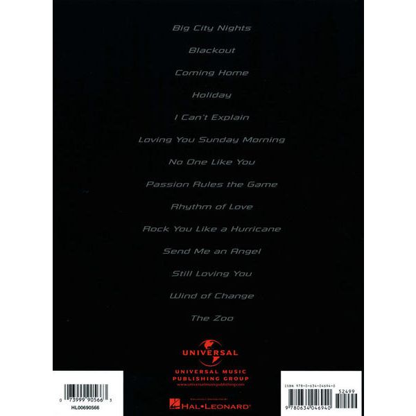 Hal Leonard Best Of Scorpions