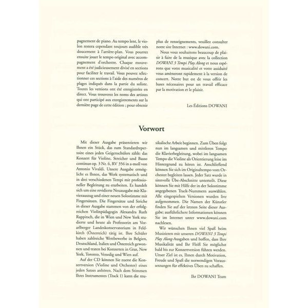 Dowani Vivaldi Concertino Op. 3 No. 6
