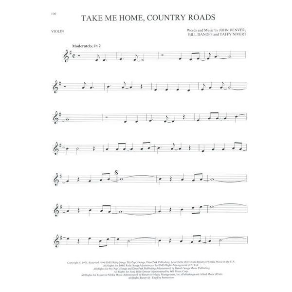 Hal Leonard 101 Popular Songs Violin