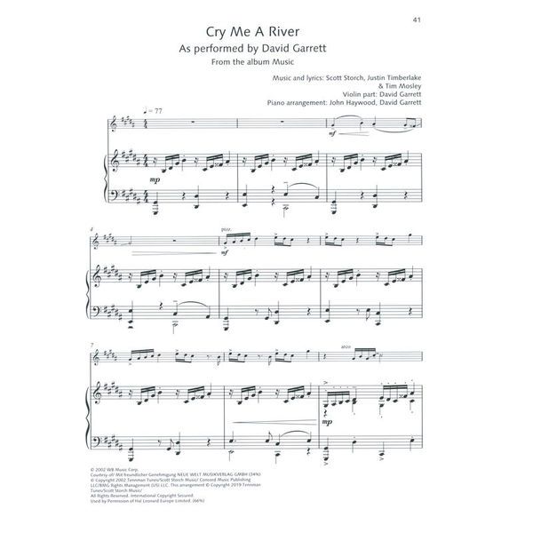 Schott David Garrett Best Of Violin