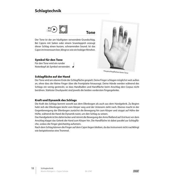 Hage Musikverlag Cajon Schule