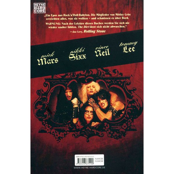 Heyne Verlag Mötley Crüe The Dirt