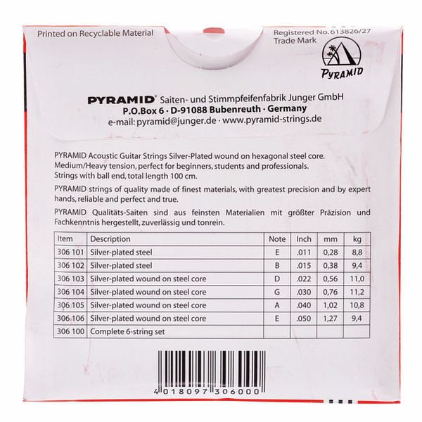 Pyramid 306/100 Silver Medium/Heavy