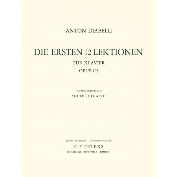 Edition Peters Diabelli Erste 12 Lektionen