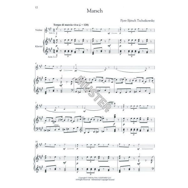 Hal Leonard Tschaikowski Nussknacker Violi