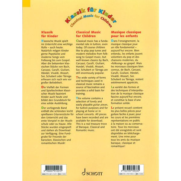 Schott Klassik für Kinder Gitarre