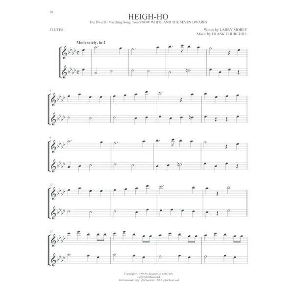 Hal Leonard Disney Songs For Two Flute