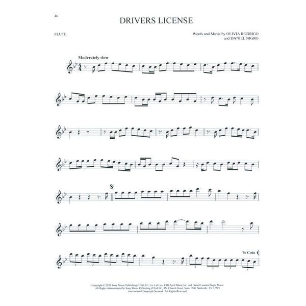 Hal Leonard 101 Top Hits for Flute