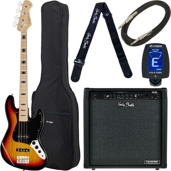 Harley Benton JB-75MN SB Vintage Seri Bundle