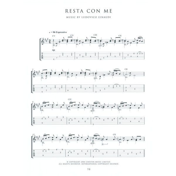 Wise Publications Einaudi The Guitar Collection