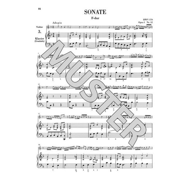 Henle Verlag Hndel Sieben Sonaten Violin