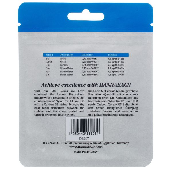 Hannabach 600 G3C HT Carbon