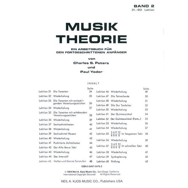 Neil A.Kjos Music Company Musik Theorie 2