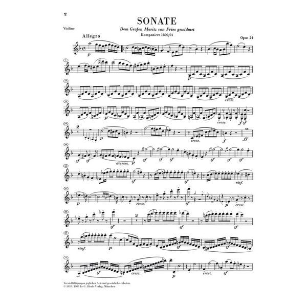 Henle Verlag Beethoven Violinsonate op.24