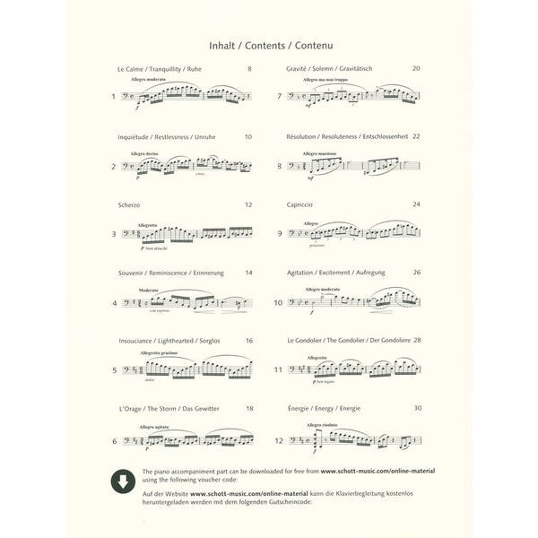 Schott Lee 12 Etudes-Caprices
